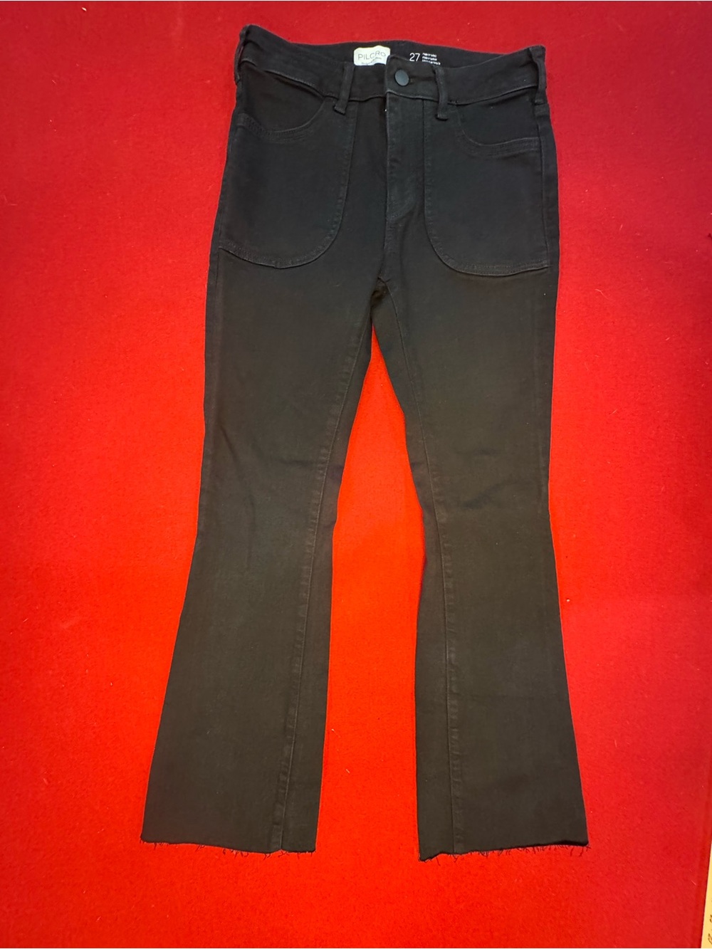 Pilcro Black Women's High-Rise Flare Jeans Size 27